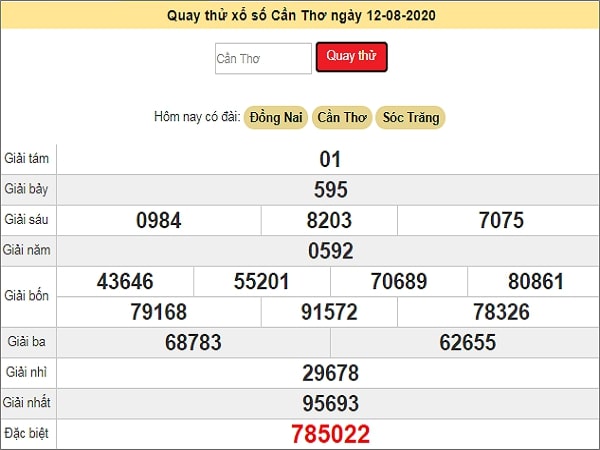 Quay thử KQXS miền Nam – KQ XSCT – XSMN – SXCTHO