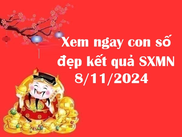 Xem ngay con số đẹp kết quả SXMN 8/11/2024 hôm nay